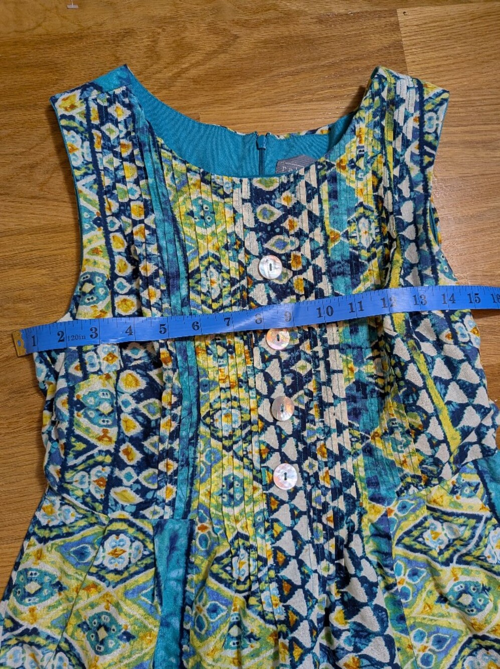 Vintage Batik Print Sleeveless Dress, Rabbit Rabbit Rabbit - Picture 9 of 13
